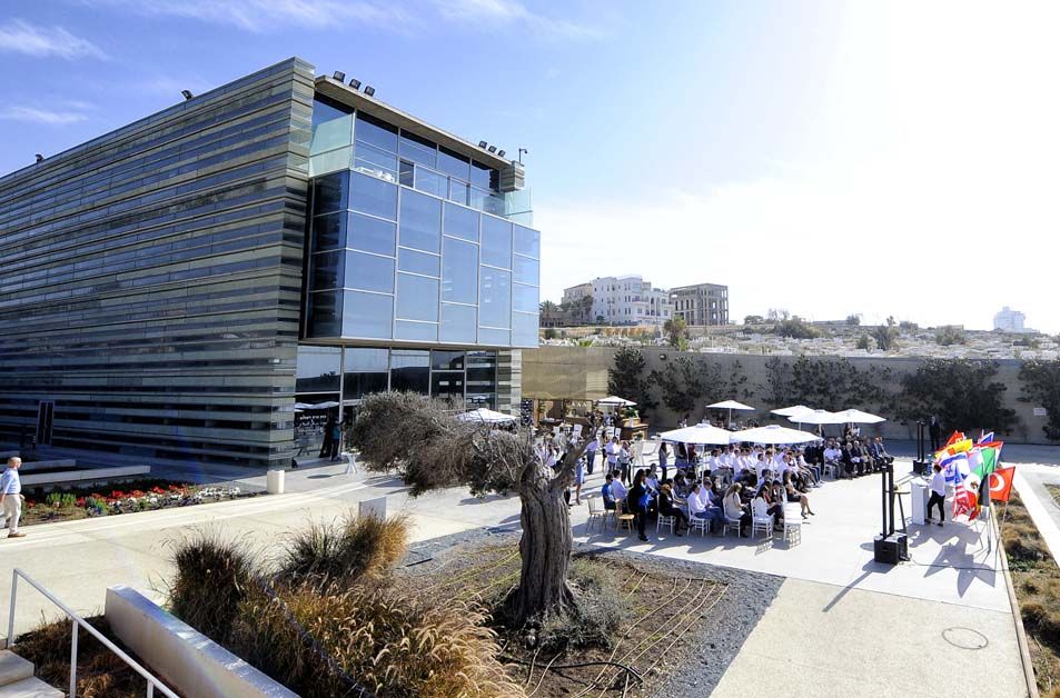 A press conference at the Peres Center for Peace