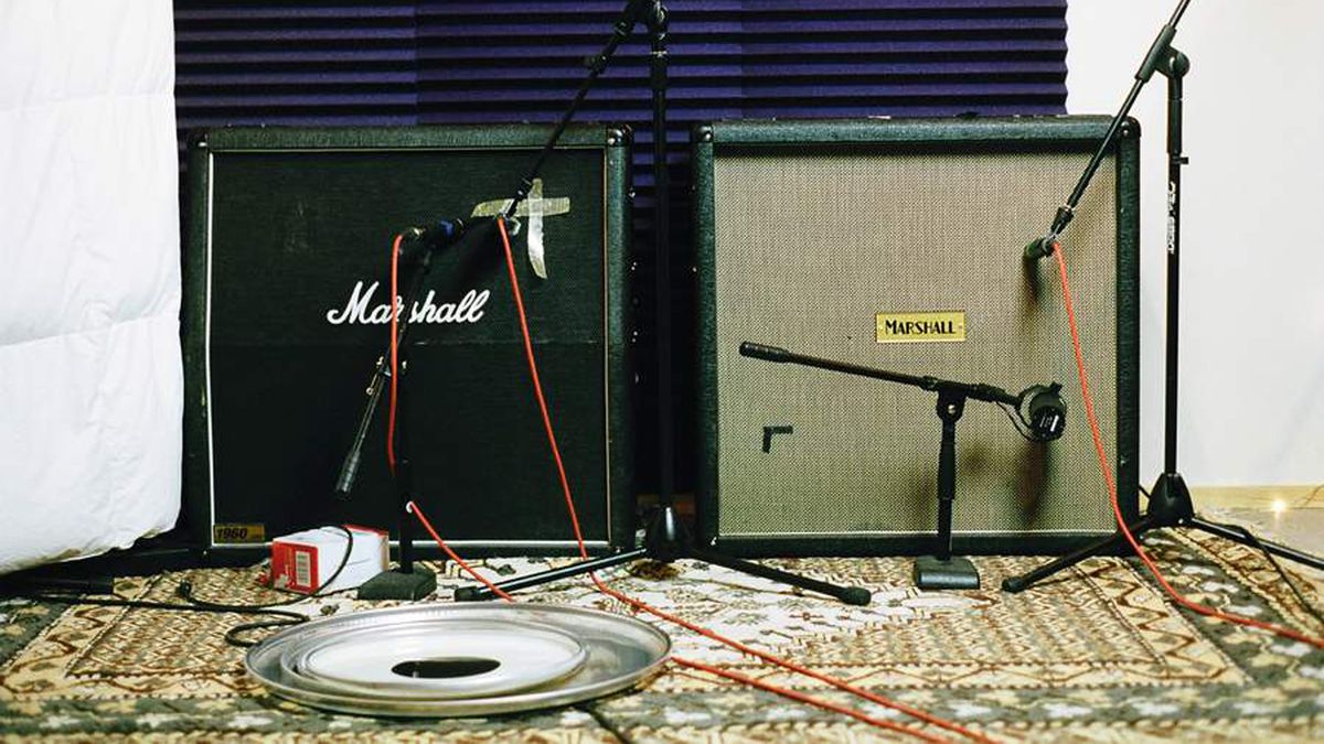 Marshall JCM800s and 900s were the order of the day in the studio