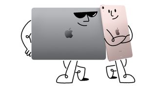 Apple Mac and iPad as characters
