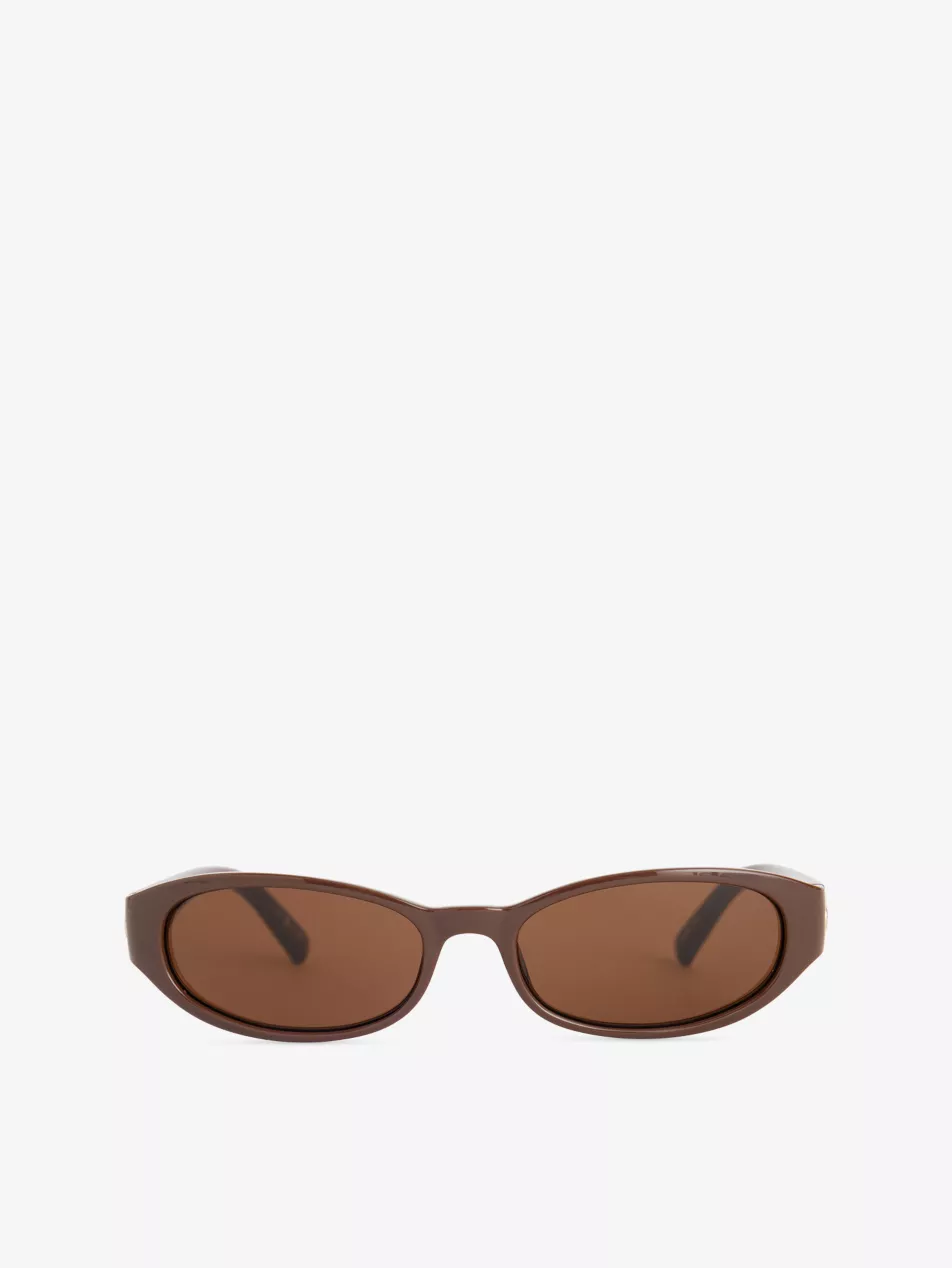 Popalicious Oval-Frame Acetate Sunglasses