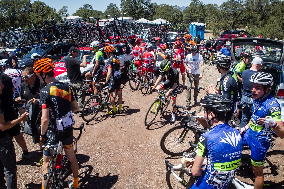 The scene at the top of the climb