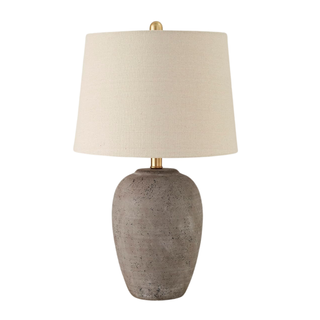 table lamp with gray cement base