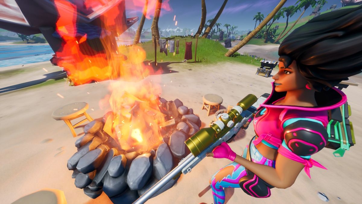 Fortnite Campfire Blocks Shot Fortnite Campfire Locations Where To Stoke A Campfire In Fortnite Pc Gamer