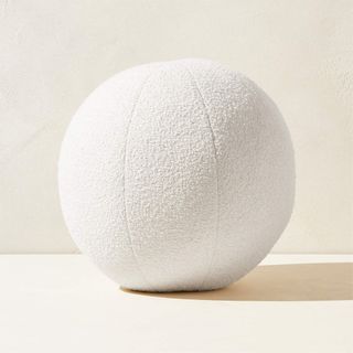 A Silves white bouclé outdoor pillow sphere, 12
