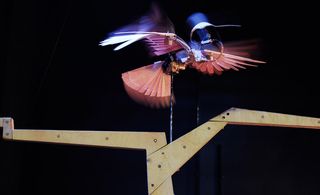 Eva, the heron made from plywood and servo motors