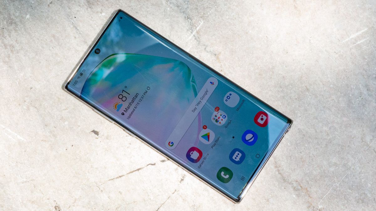 Galaxy Note 10 Plus overhead