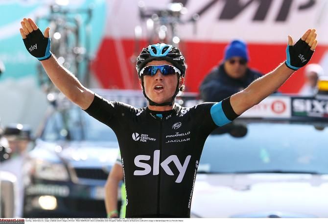 Peter Kennaugh (Team Sky) wins stage 2 of the Settimana Coppi e Bartali