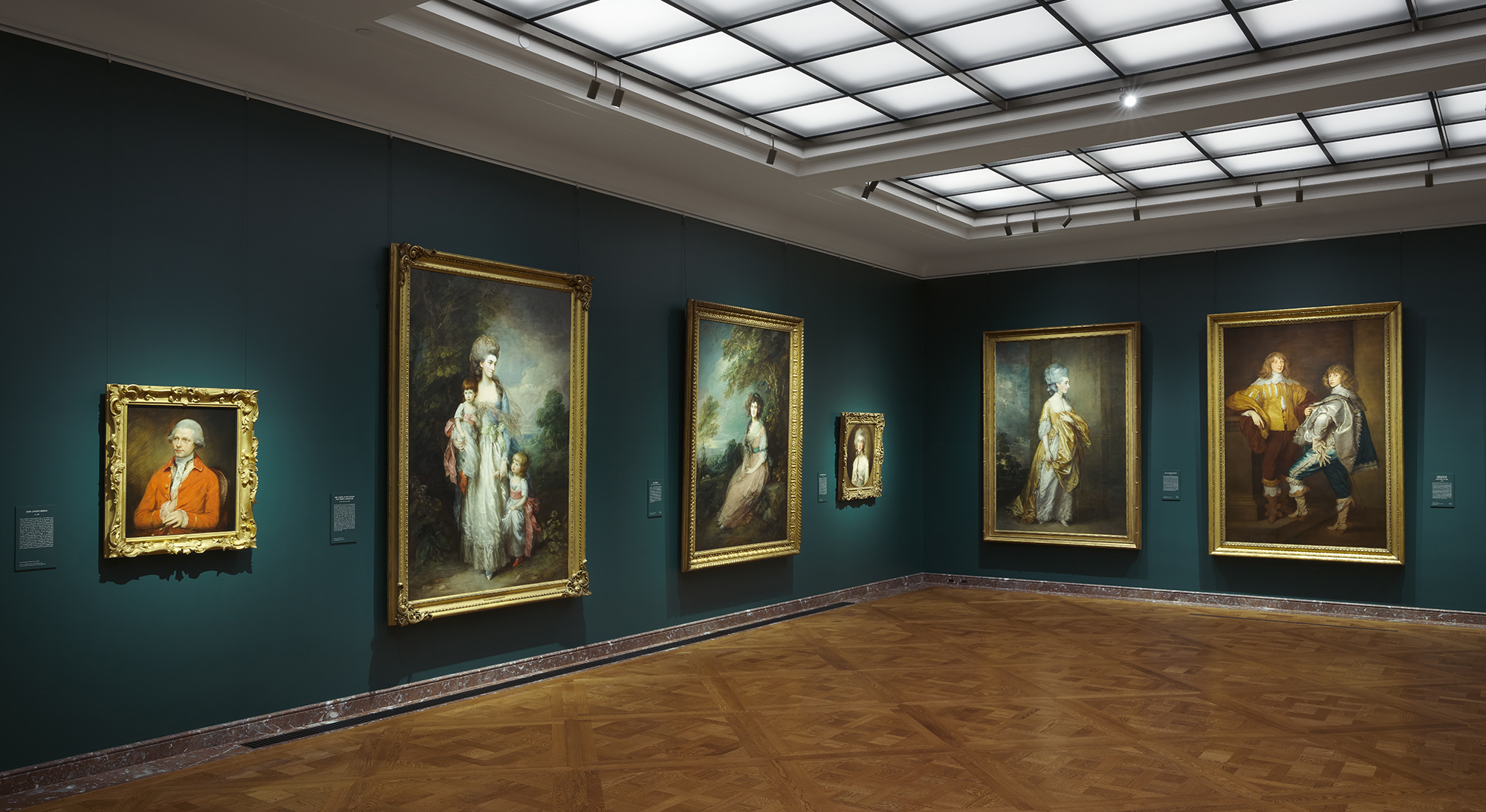 Installation view of 'Gainsborough: The Fashion of Portraiture' at The Frick Collection