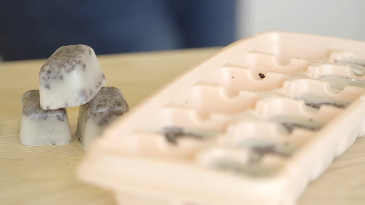 Milk and cookie ice cubes