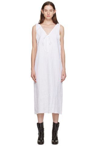  DEIJI STUDIOS White 'The Tie' Midi Dress
