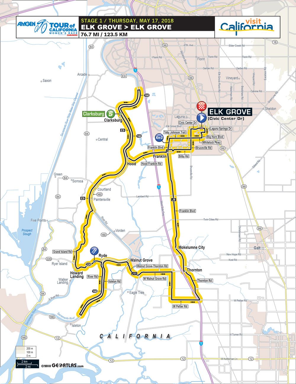 Stage 1 of the 2018 Tour of California Women's Race
