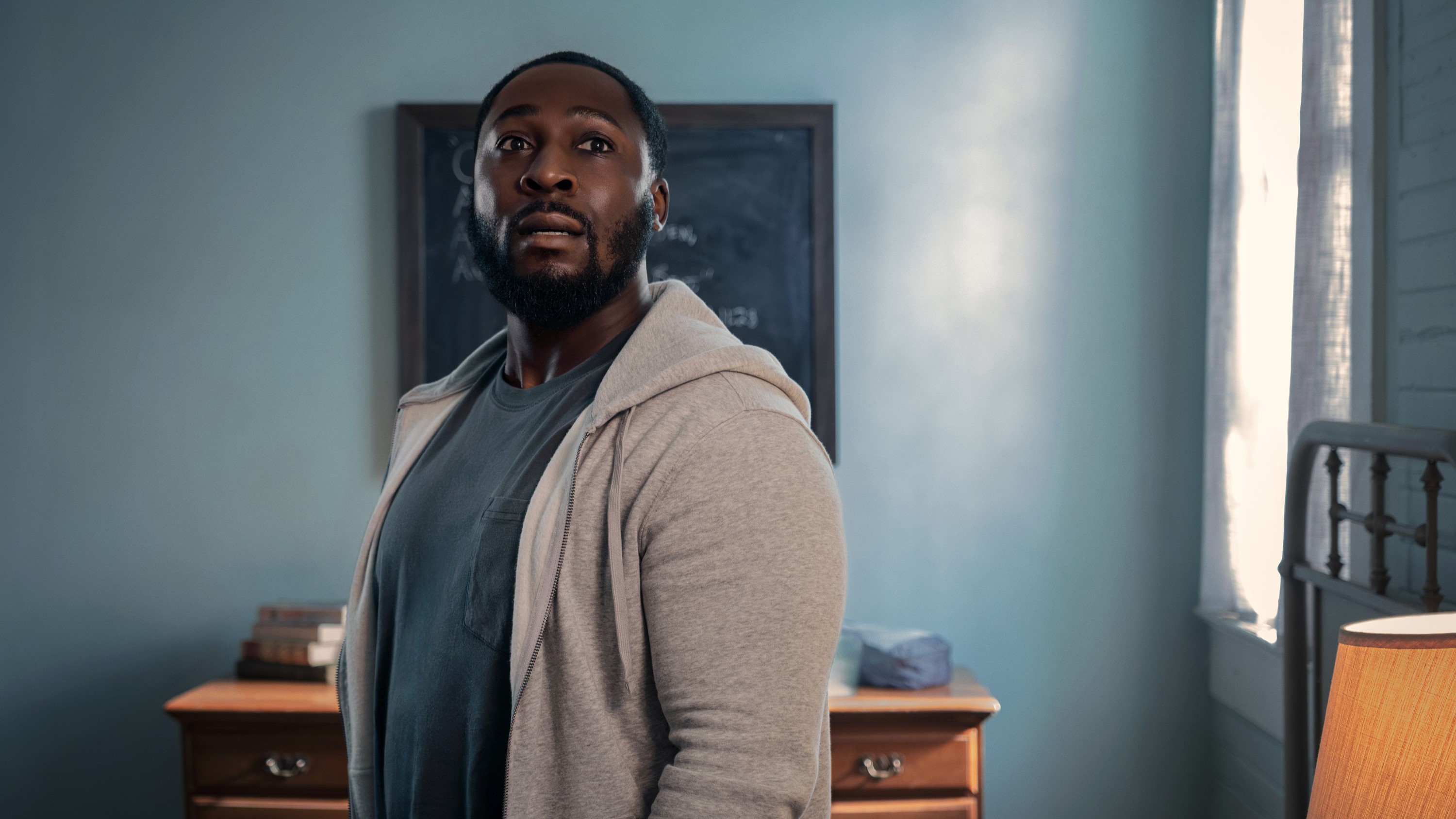Eric Kofi-Abrefa as Lamar surprised in BMF season 4