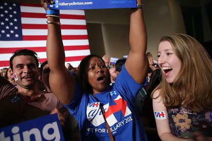 Hillary Clinton supporters on Super-duper Tuesday