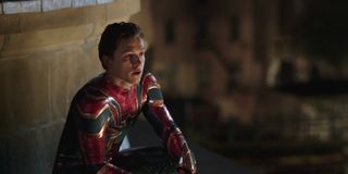 Sad Tom Holland in spider-Man: Far From home