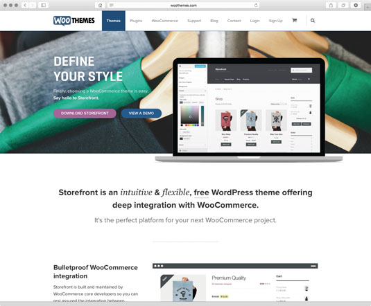 Storefront is the official theme for WooCommerce. The core theme is lightweight and extensible, offering various presentation options