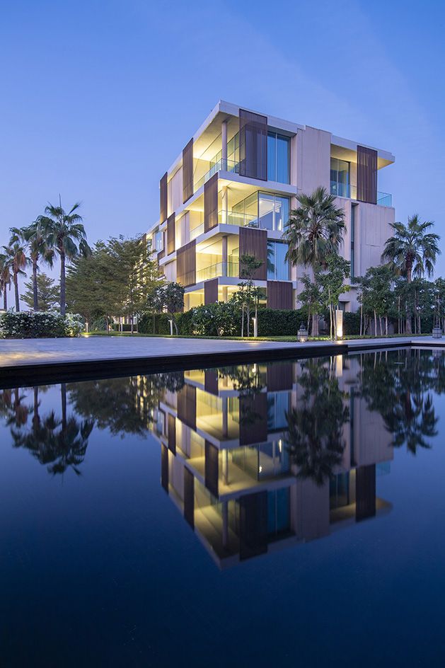 Swimming Pool and Architecture at the Oberoi Beach Resort, Al-Zorah by Piero Lissoni