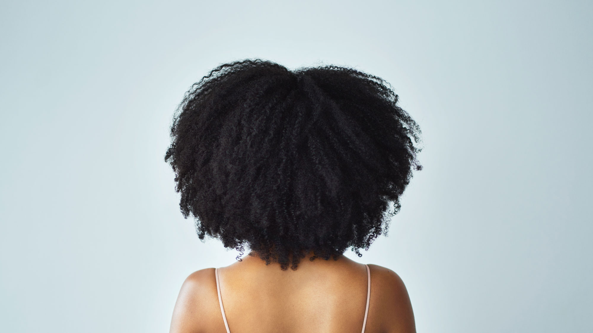 Curly hair woman