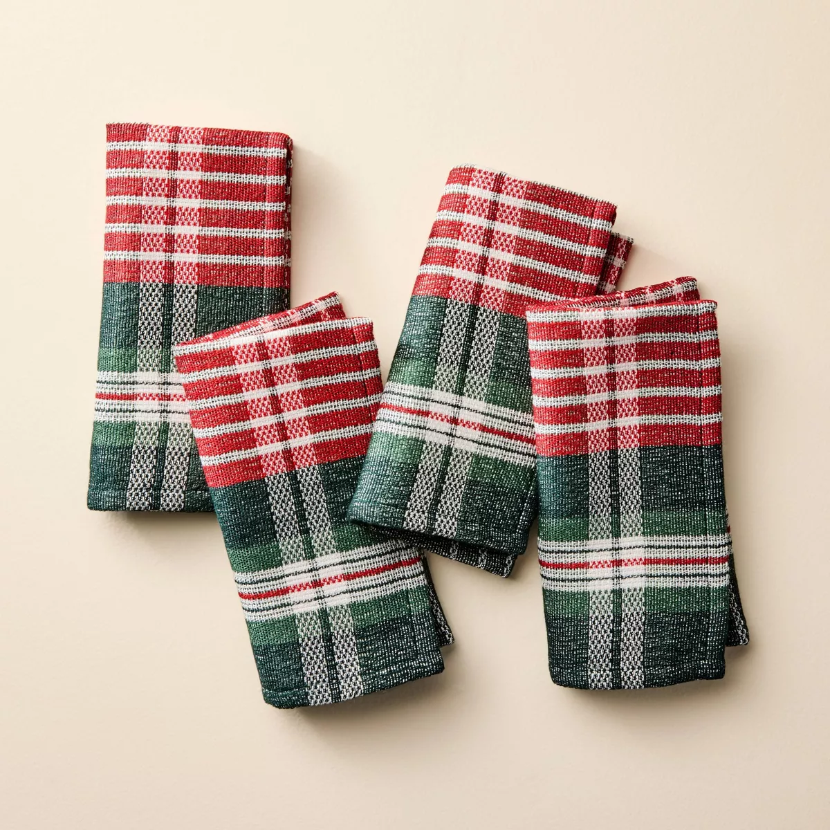 4pc Signature Plaid Cloth Napkins - Hearth U0026#38; Handu0026#8482; With Magnolia