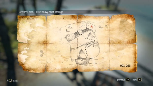 Black Flag Buried Treasure No. 7 map