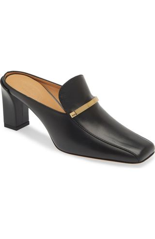 Square Toe Loafer Mule