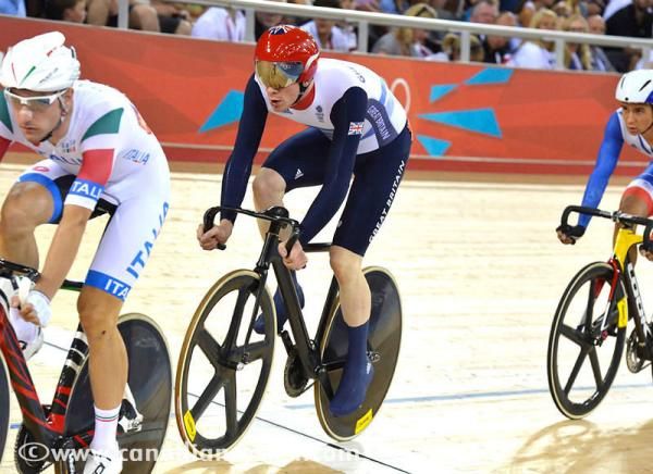 Edward Clancy (Great Britain) during the men's omnium points race