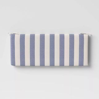 Pale blue outdoor bench cushion