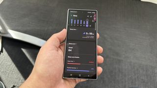 Galaxy Watch Ultra Sleep Score displayed on the Galaxy Fold 6