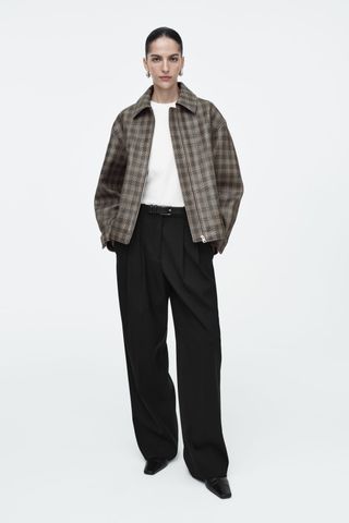 Relaxed Tailored Wool Wide-Leg Pants