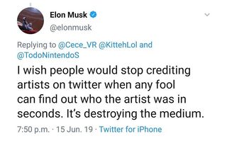 Elon Musk Twitter reply