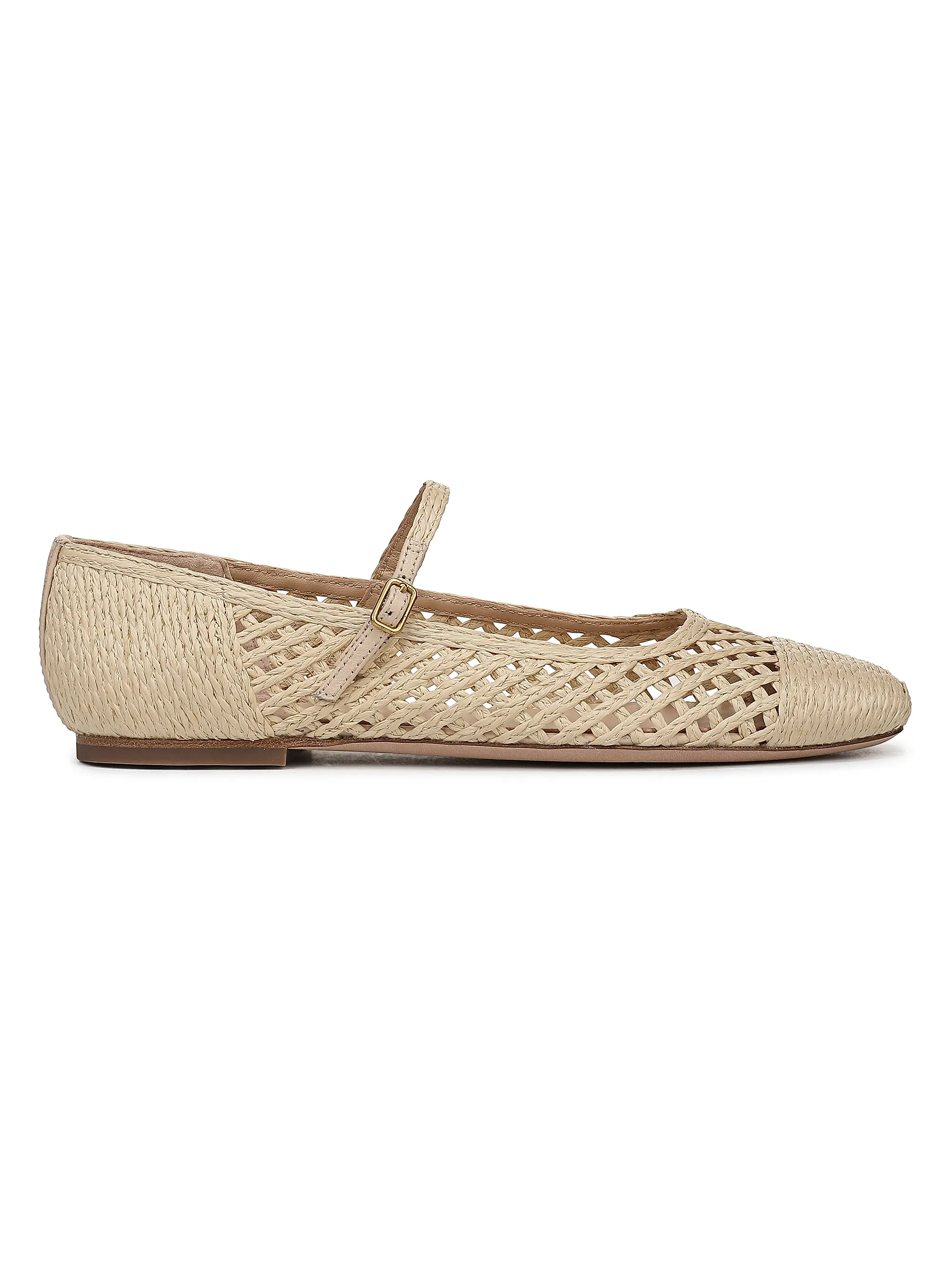 Ellie Faux Raffia Weave Mary Janes