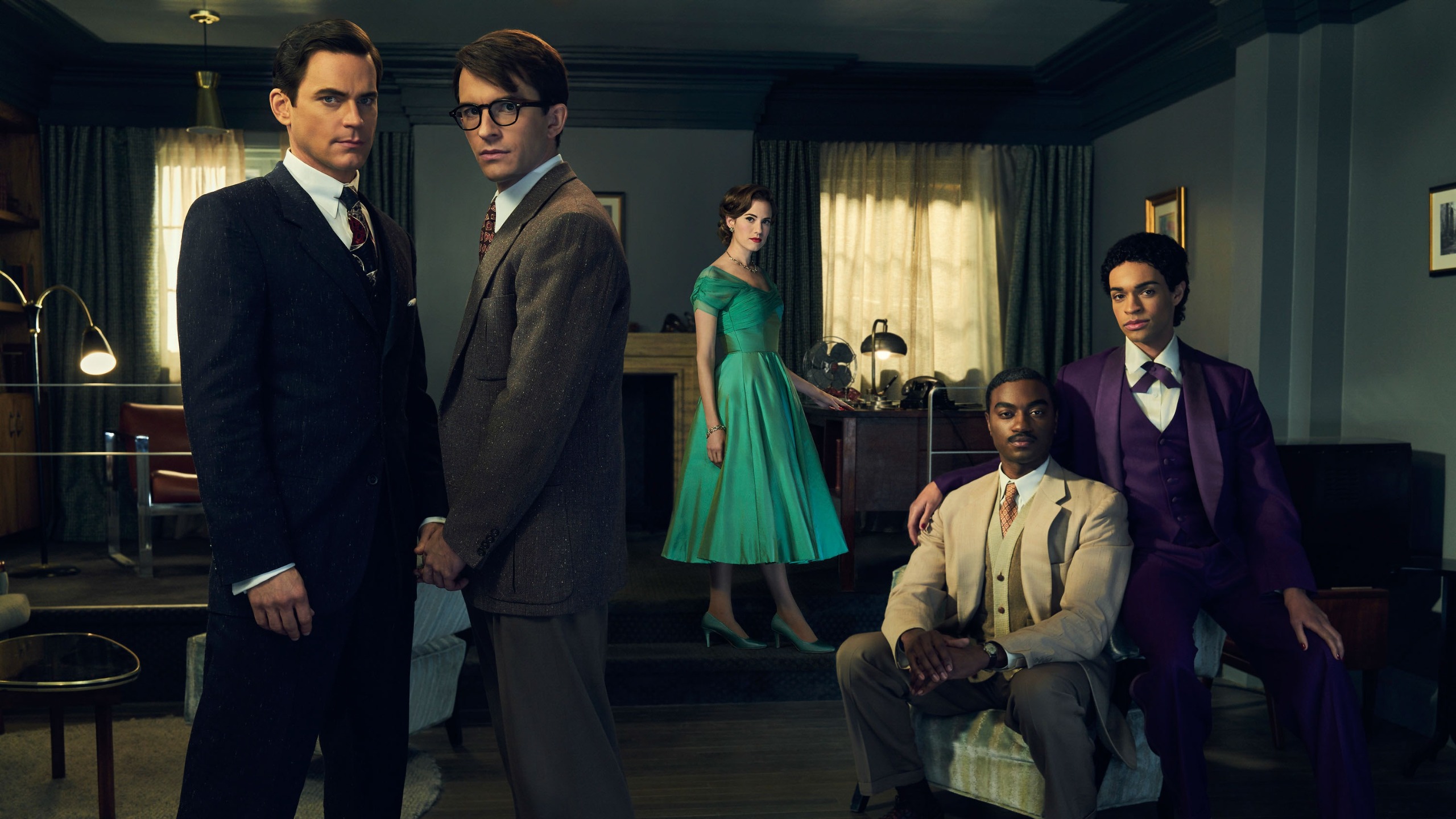 (L-R): Matt Bomer as Hawkins "Hawk" Fuller, Jonathan Bailey as Tim, Allison Williams as Lucy, Jelani Alladin as Marcus and Noah J. Ricketts as Frankie.