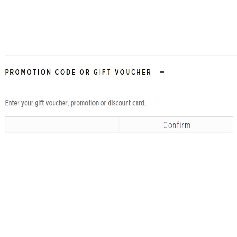 Promo code box on the Mango website