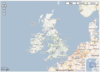 Google Maps API: Basic UK map
