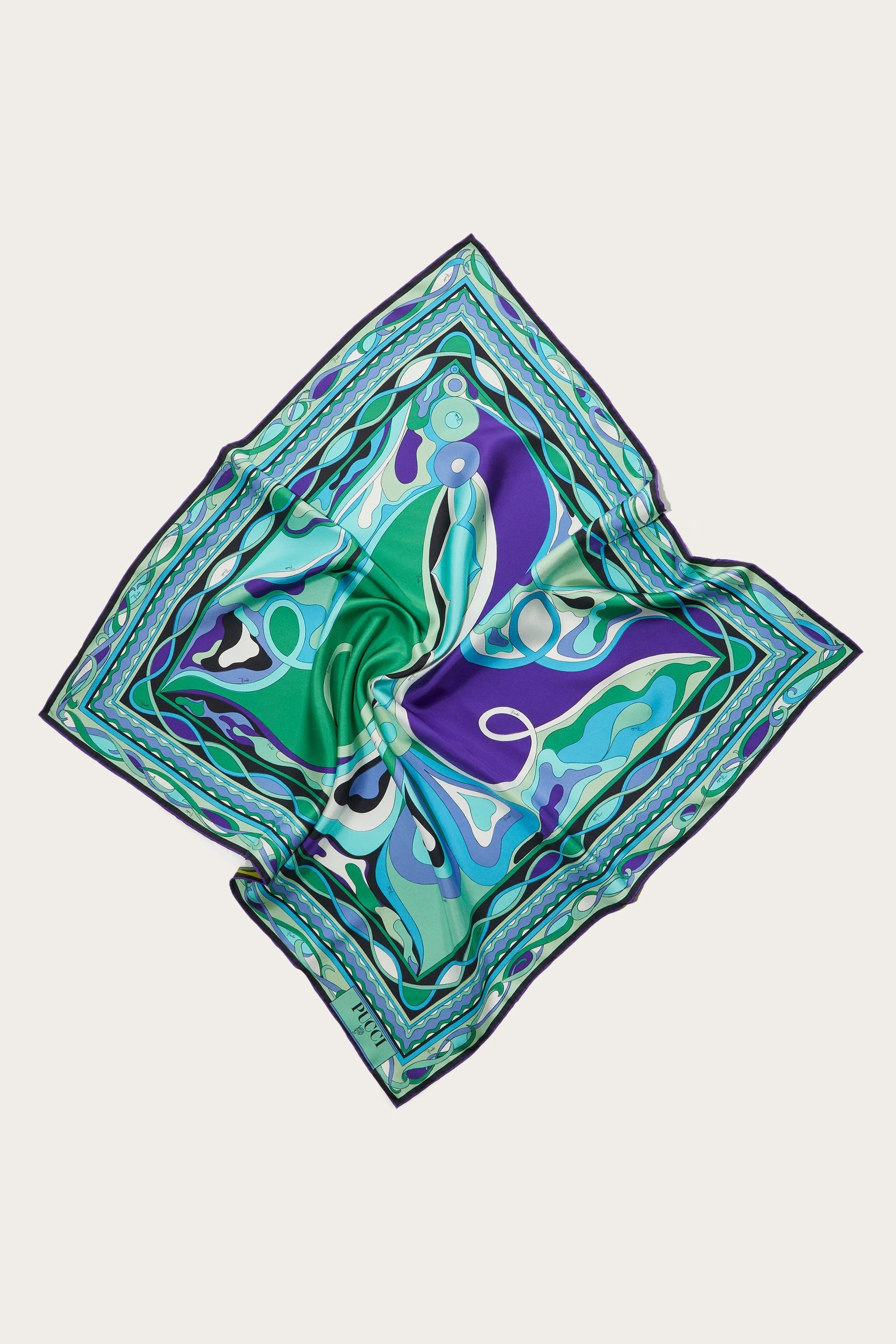 Orchidee Print Silk-Twill Carré