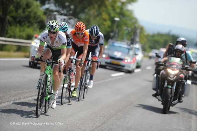 The four-man breakaway on the final stage