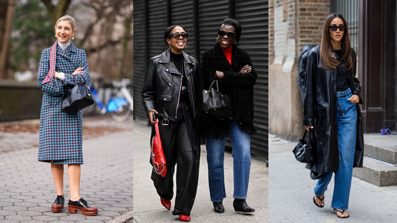 A collage of four women walking at fashion week to illustrate a guide to street style