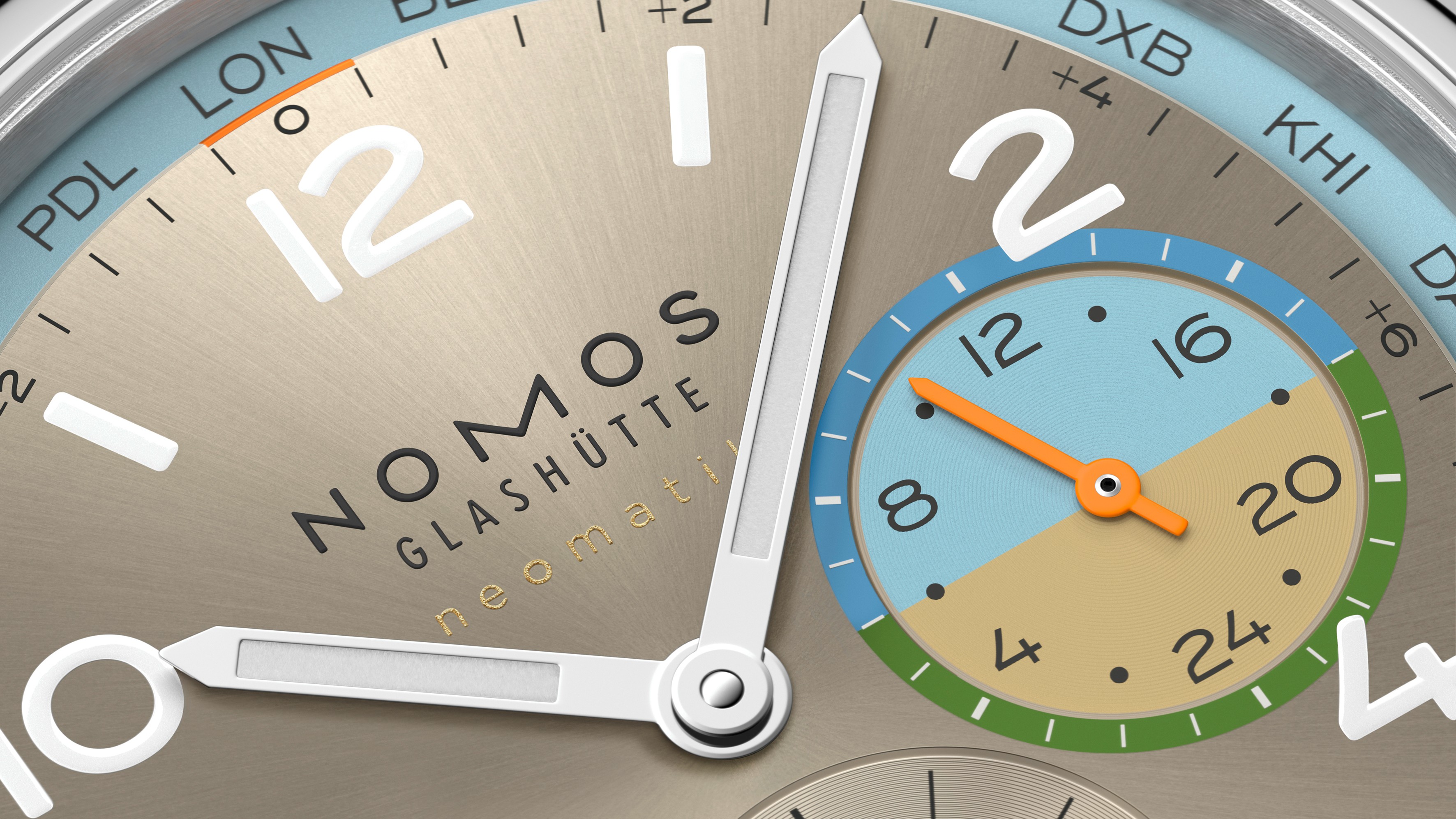 Nomos Club Sport Neomatik Worldtimer Champagne