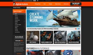 Access over 7500 detailed Maya tutorials on training site Digital Tutors