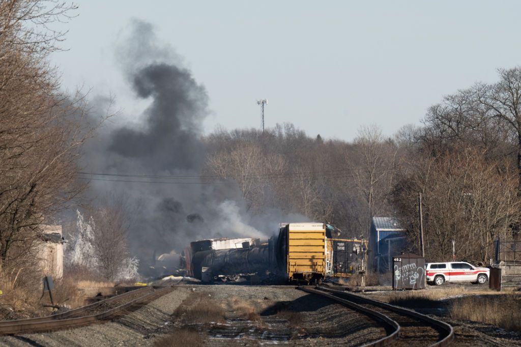 Ohio train derailment prompts 'controlled release' of toxic chemicals ...