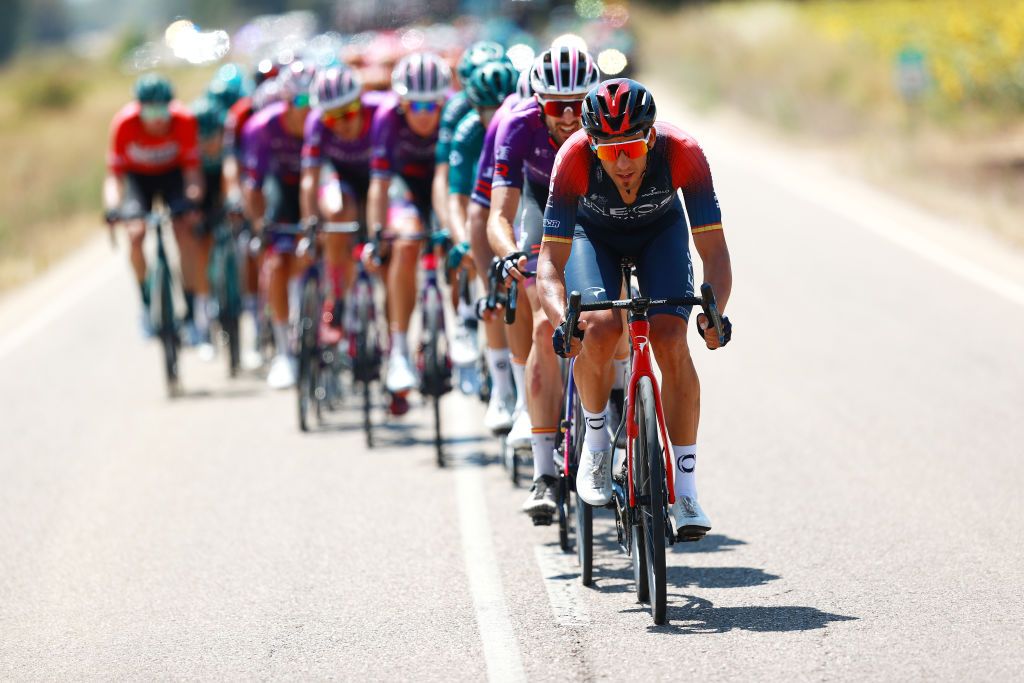 CLUNIA SPAIN AUGUST 05 Omar Fraile Matarranz of Spain and Team INEOS Grenadiers competes during the 44th Vuelta a Burgos 2022 Stage 4 a 169km stage from Torresandino to Ciudad Romana de Clunia VueltaBurgos on August 05 2022 in Clunia Spain Photo by Gonzalo Arroyo MorenoGetty Images