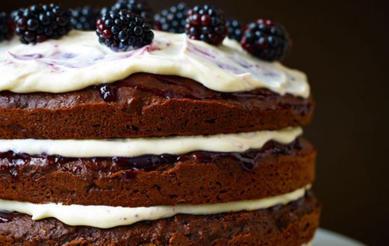 Lorraine Pascale&#039;s chocolate, Guinness and blackcurrant cake