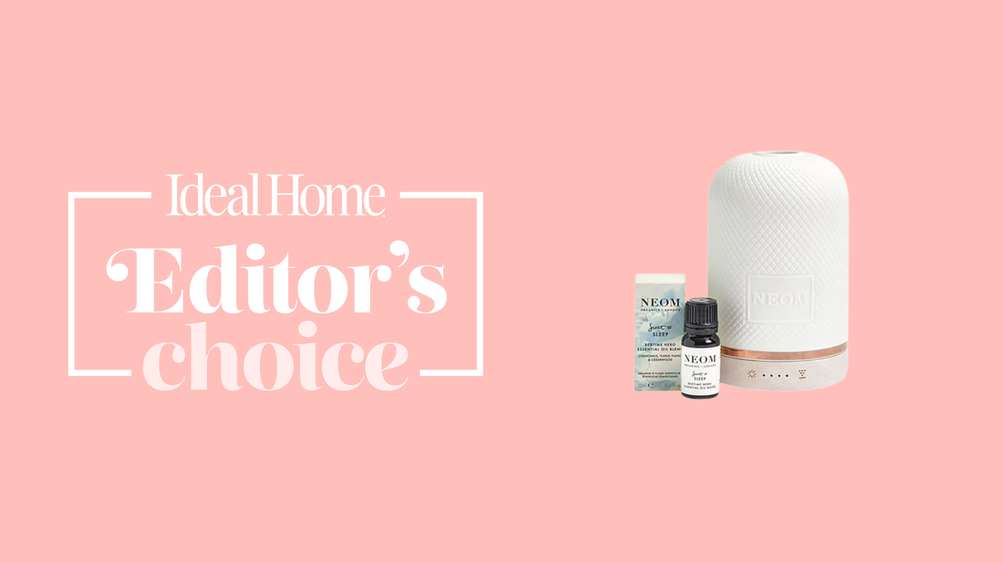 Neom Diffuser deal on pink banner