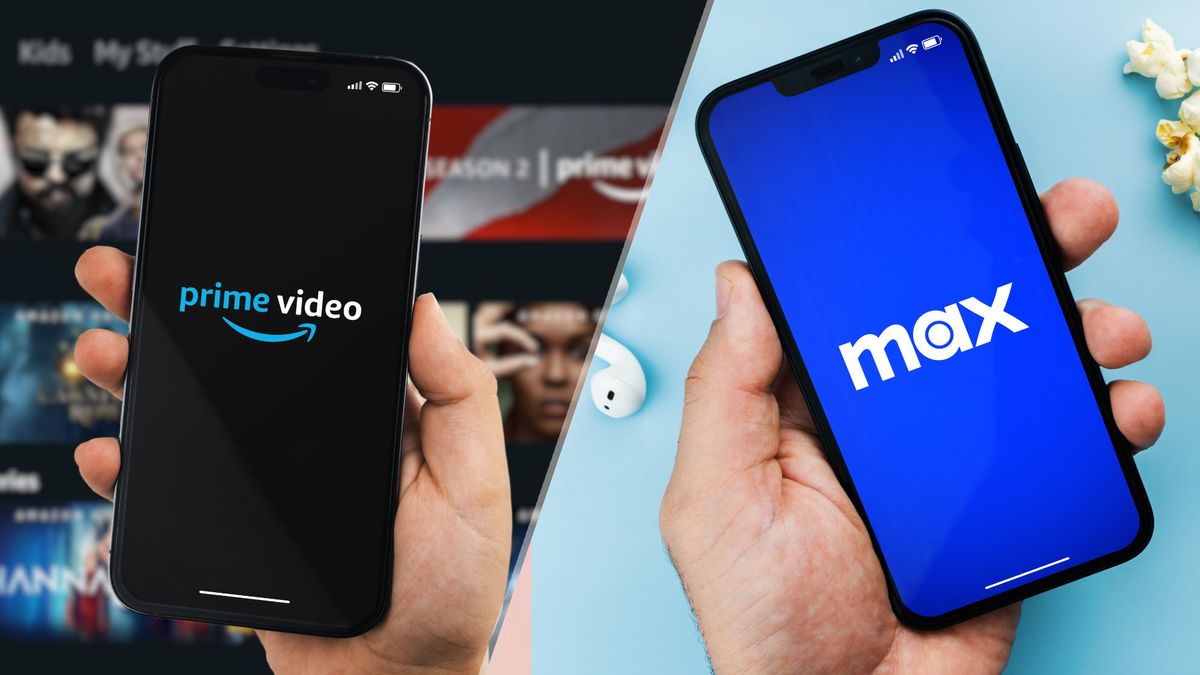 Prime Video on a phone; Max on a phone