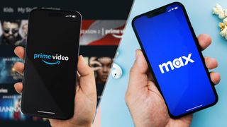 Prime Video on a phone; Max on a phone