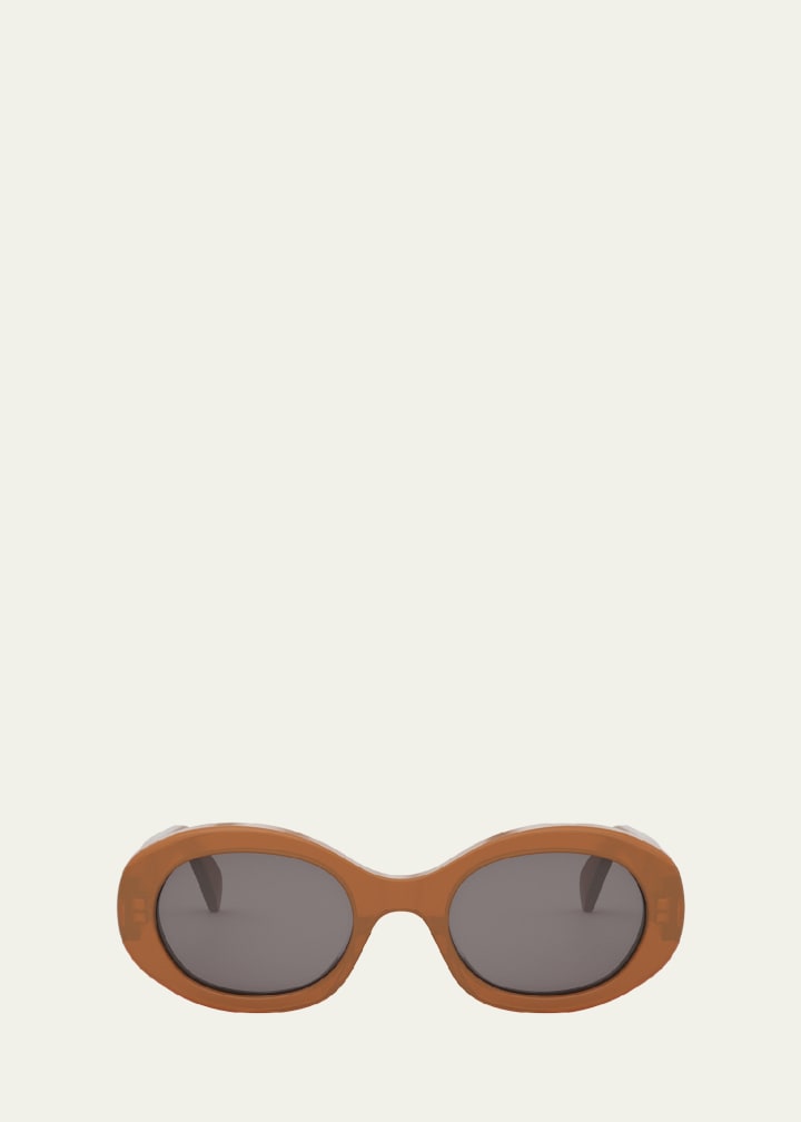 Triomphe Acetate Oval Sunglasses