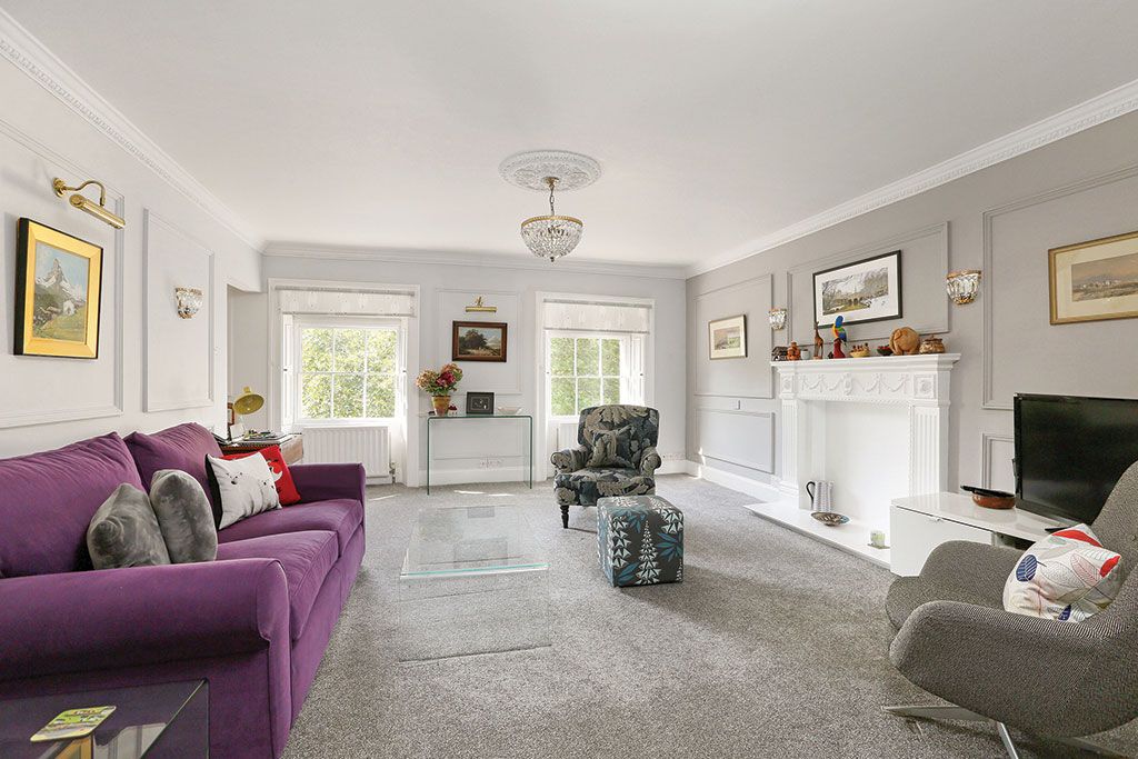 properties for city living: Queen Square, Bath.