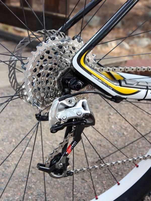 Rear shifting was smooth and precise for the most part, though we did manage to bend the largest cog during testing.