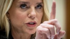 TOPSHOT - US Attorney General Pam Bondi testifies before a House Judiciary Committee hearing on "Oversight of the Department of Justice" on Capitol Hill in Washington, DC, on February 11, 2026. Congressional Democrats accused US Attorney General Pam Bondi of engaging in a "cover-up" of the Jeffrey Epstein files and turning the Justice Department into a weapon of retribution for President Donald Trump. Bondi, testifying before the House Judiciary Committee, defended the department's handling of the records about the convicted sex offender at a fiery hearing attended by a number of Epstein's victims. (Photo by ROBERTO SCHMIDT / AFP via Getty Images)