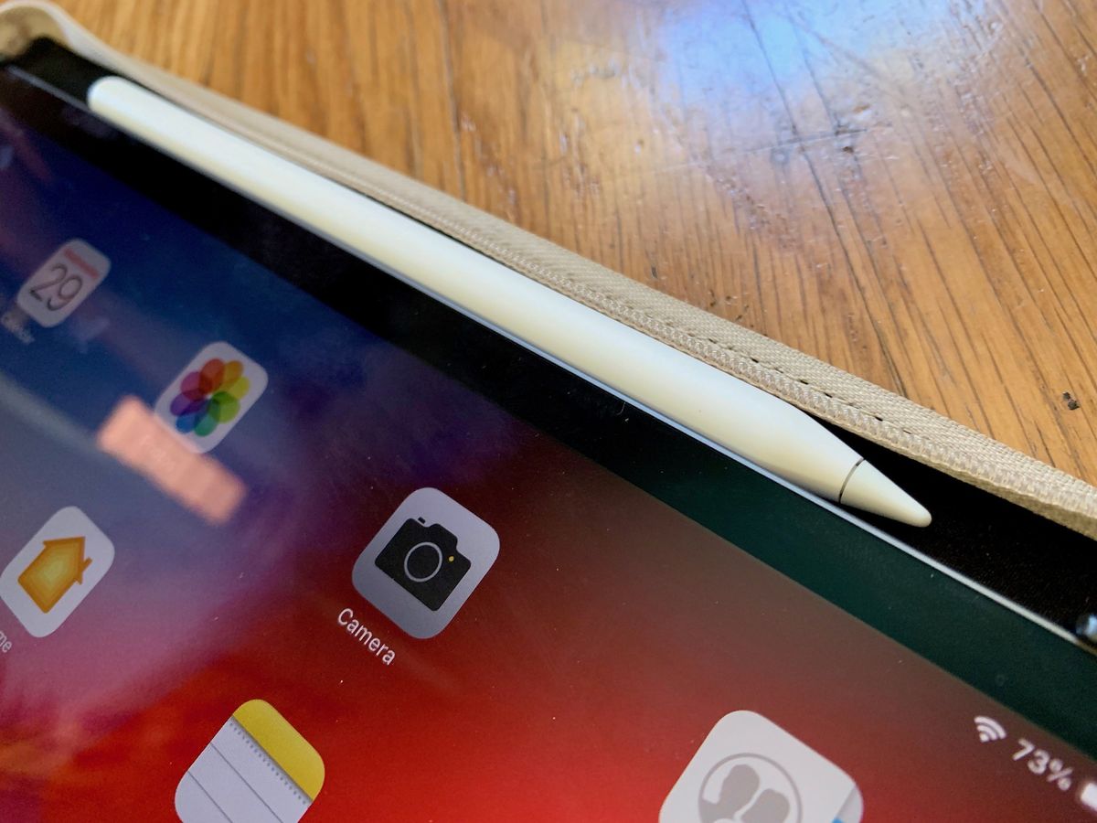 A close up of the Apple Pencil area on the BookBook Vol 2 for iPad Pro