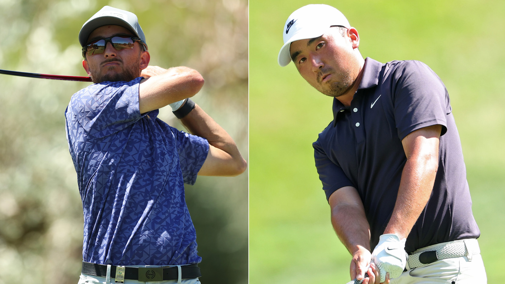 Davis Bryant hits a tee shot, Doug Ghim hits a chip